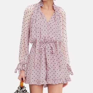 Zimmermann Ninety-Six Polka Dot Lavender Playsuit